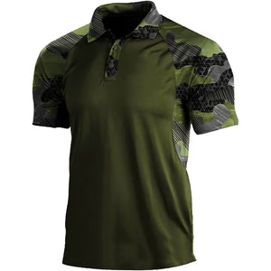 POLO RAGLÁN CON GRÁFICO Y BANDERA DE CAMUFLAJE