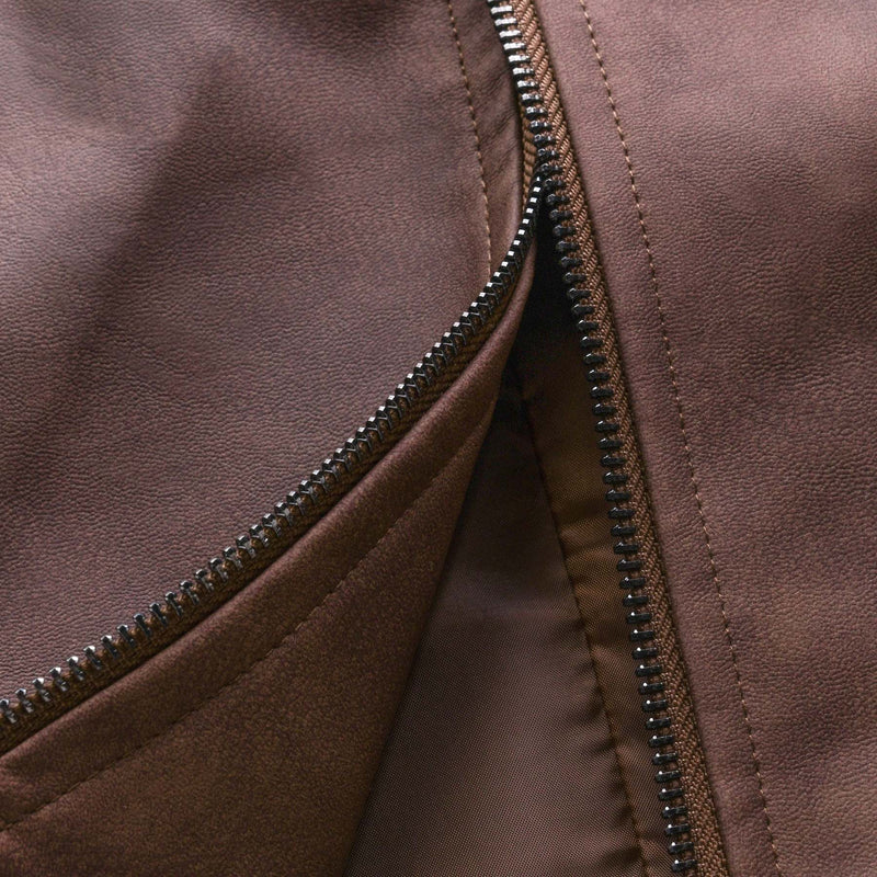 Men's Zipper Leather Jacket