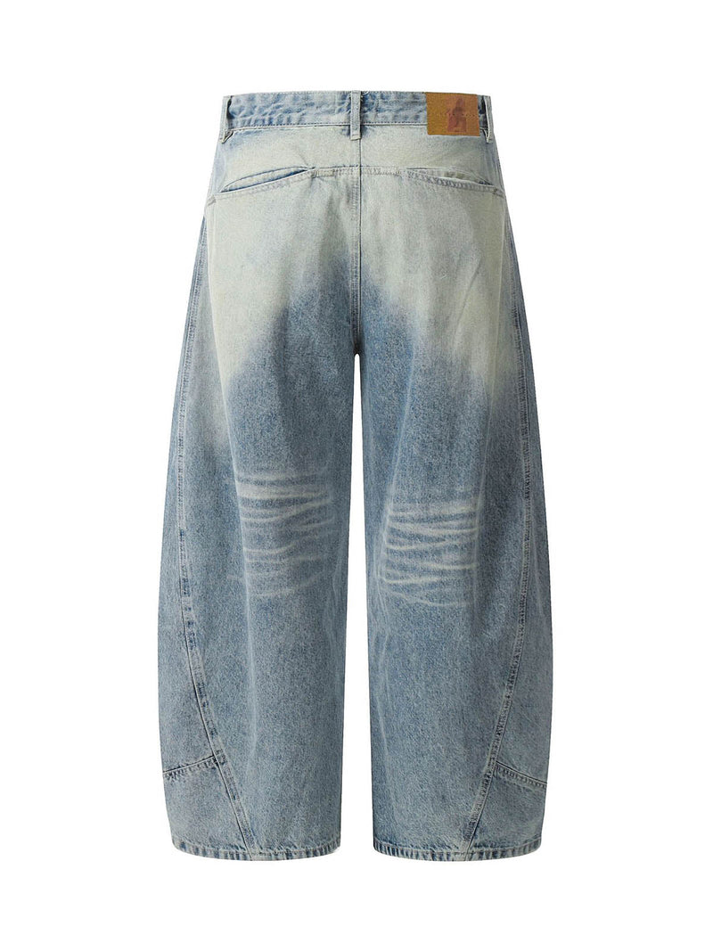 Distressed Filippi Shaped Baggy Jeans