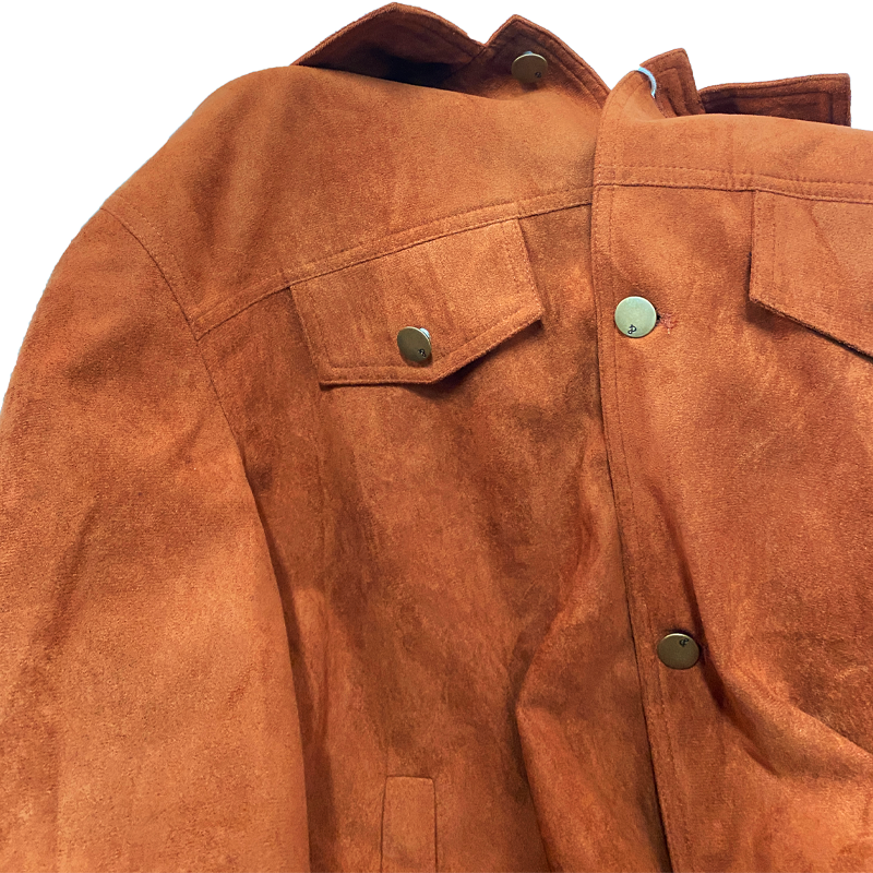 Klassische, lässige Wildlederjacke mit mehreren Taschen und schmaler Passform für Herren