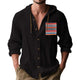Men's Contrast Panel Cotton Long Sleeve Hoodie MTA0165D1X
