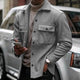 Men's Solid Color Lapel Single Breasted Jacket 94960602X