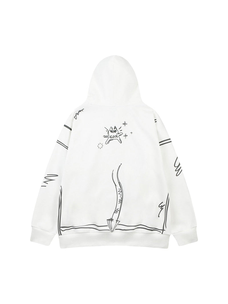 Graffiti Fleece Hoodie