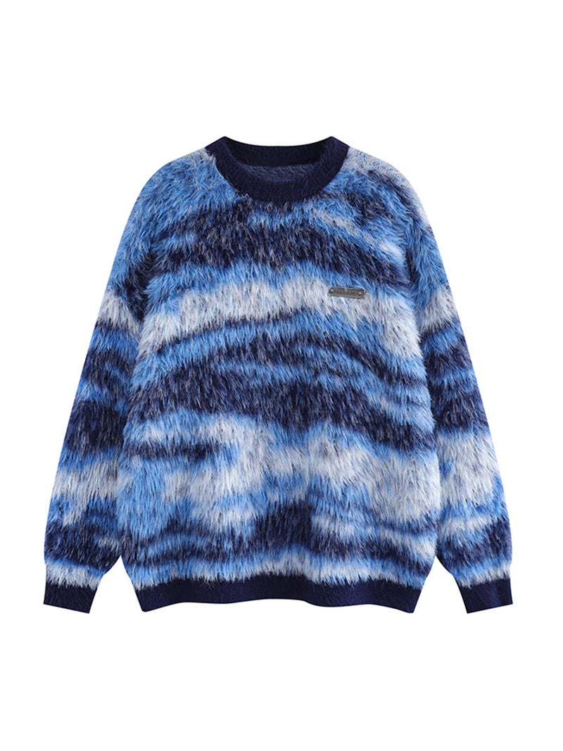 Mohair Striped Knit Sweater