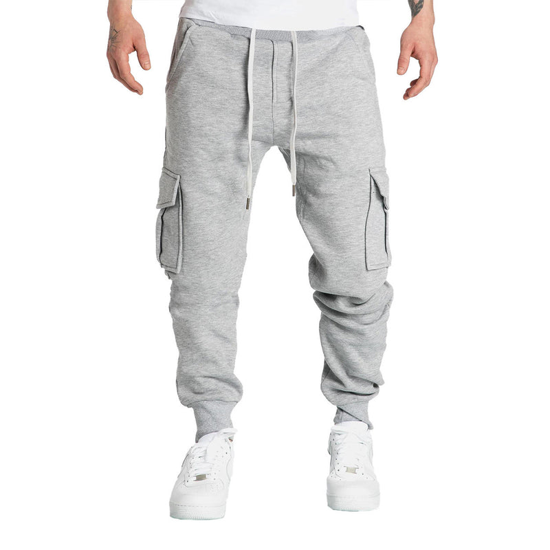 PLUSH MEN'S WORK PANTS, MEN'S MULTI POCKET PANTS, SPORTS AND CASUAL PANTS