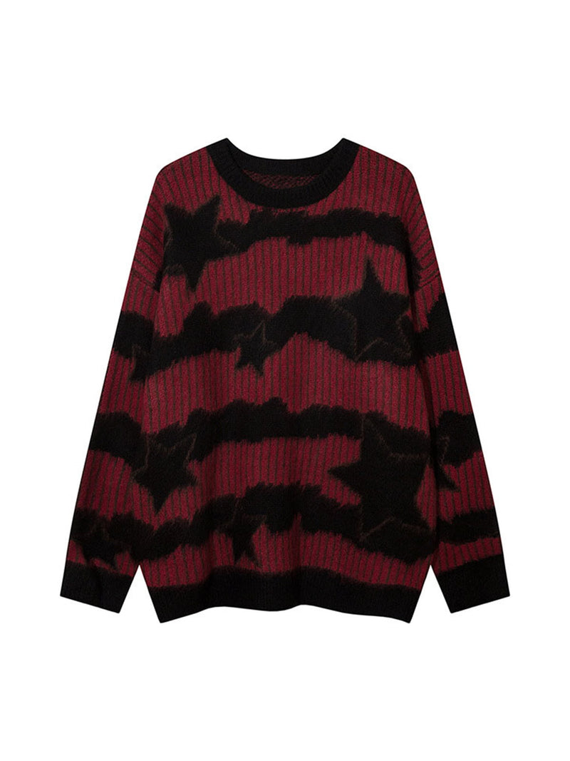 Mohair Star Striped Sweater