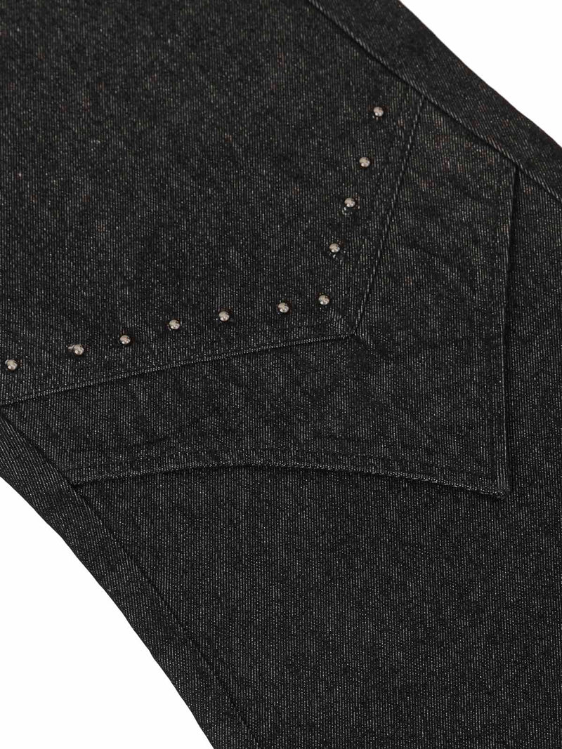 Deconstructed Rivet Scimitar Jeans