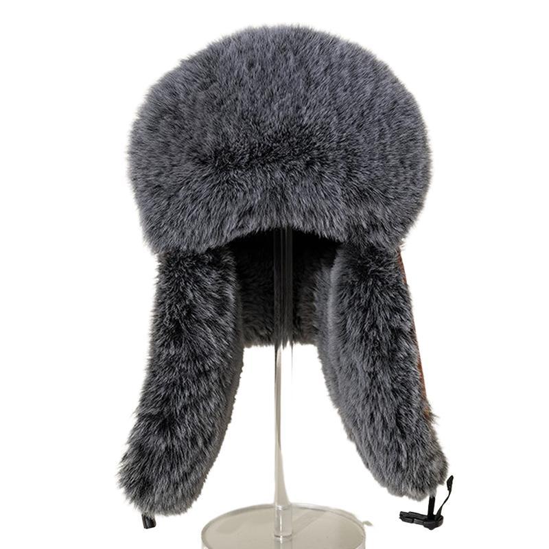 Gorro para hombre resistente al viento y al frío, con terciopelo y protección auditiva gruesa.