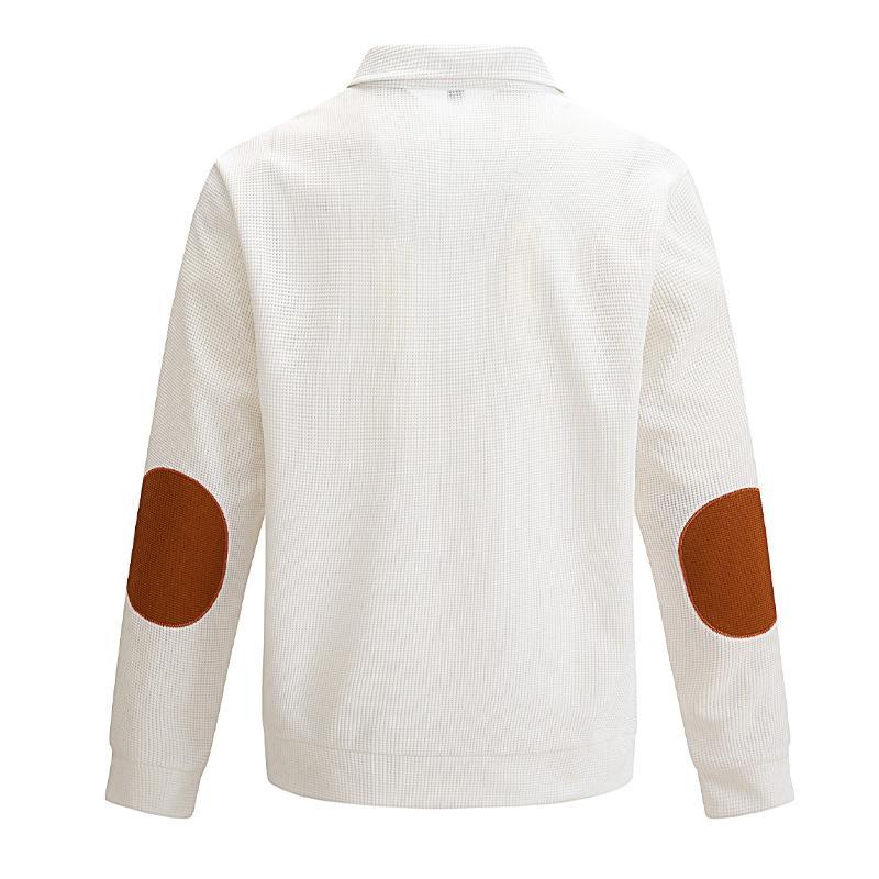 Men's Outdoor Casual Stand Collar Waffle Sweatshirt