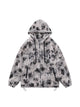 Letter Embroidered Hooded Fleece Sherpa Jacket