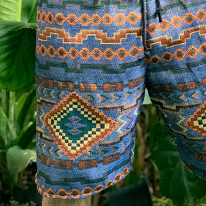 Men's Retro Casual Ethnic Style Geometric Print Drawstring Shorts