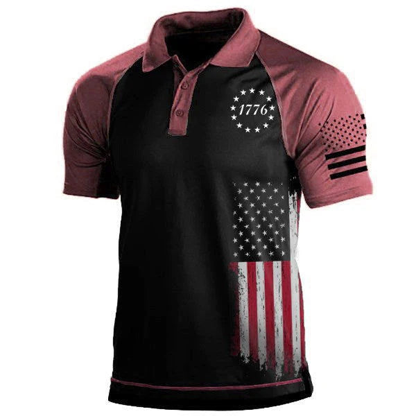 USA FLAG   GRAPHIC POLO SHIRT