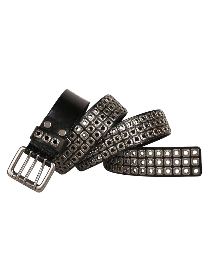 Gothic Dark Style Hollow Rivet Punk Belt