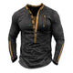 Men's Outdoor Tactical Zipper Henley Neck Long Sleeve T-Shirt