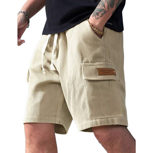Men's Solid Corduroy Cargo Shorts