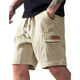 Pantalones cortos cargo de pana lisa para hombre