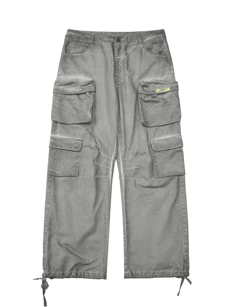 Vintage Wasteland Style Multi Pocket Work Pants