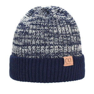 Gorro grueso y cálido de lana de doble capa para hombre