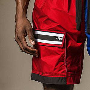 Men's Spring Fashion Contrast Color Sports Casual Shorts