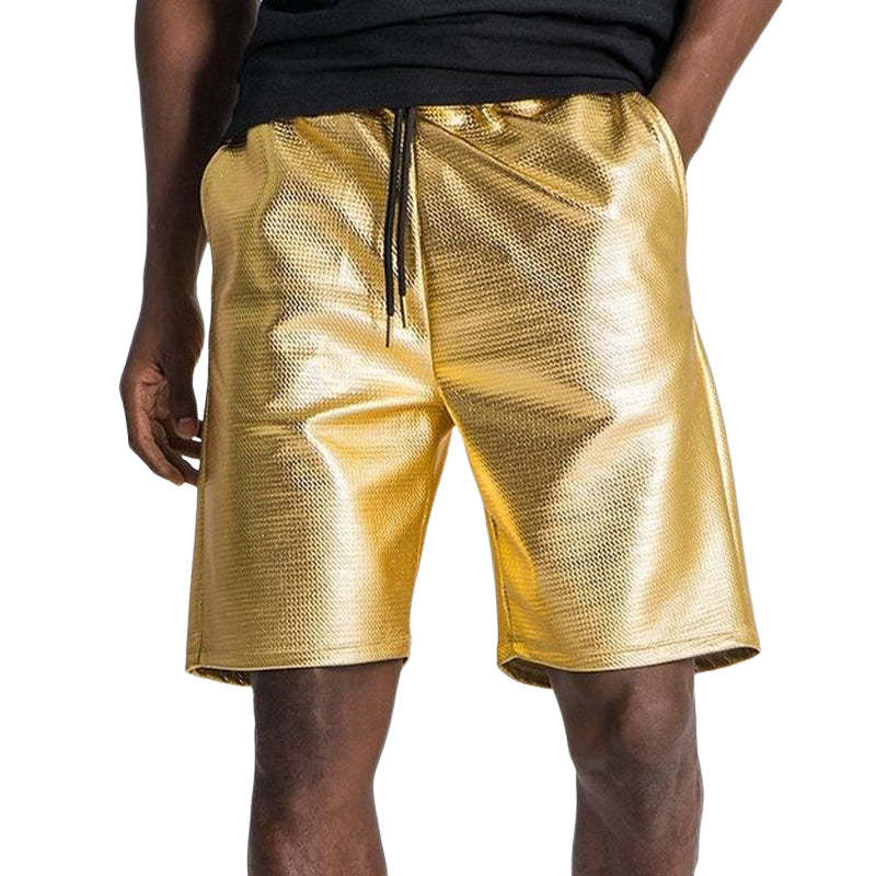 Pantalones cortos holgados dorados de moda de verano para hombre