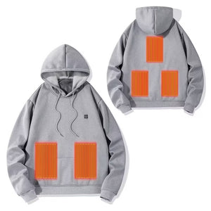 SUDADERA CON CAPUCHA CALEFACCIONADA POR USB, TRAJE CALEFACCIONABLE, SUDADERA CÁLIDA PARA EXTERIORES
