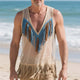 Men's Spring Fashion Suede Tassel Thin Tank Top
