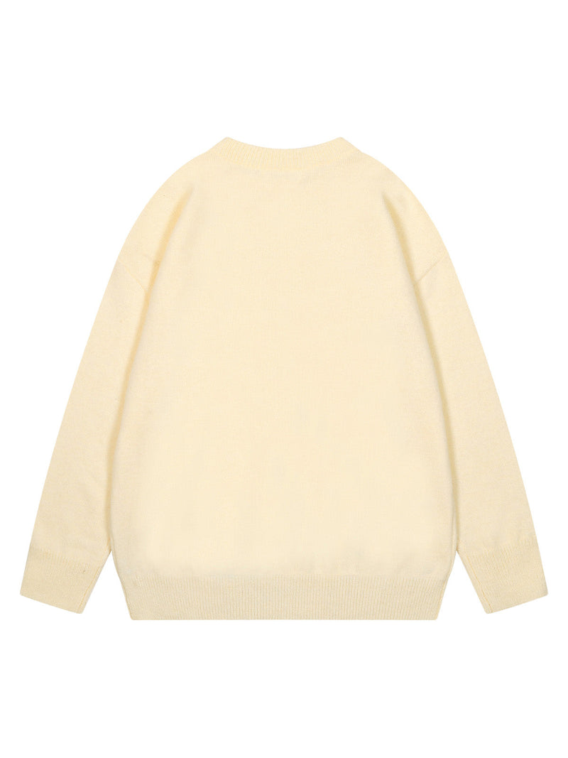 Tear Eye Knit Crew Neck Sweater