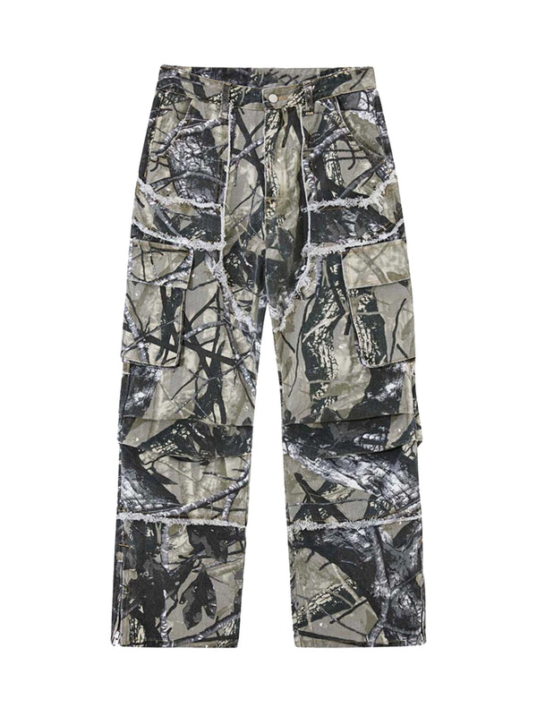 Camouflage Leaf Straight Leg Pants