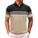 Men's Casual Striped Short Sleeve POLO Shirt MTA1882C7X