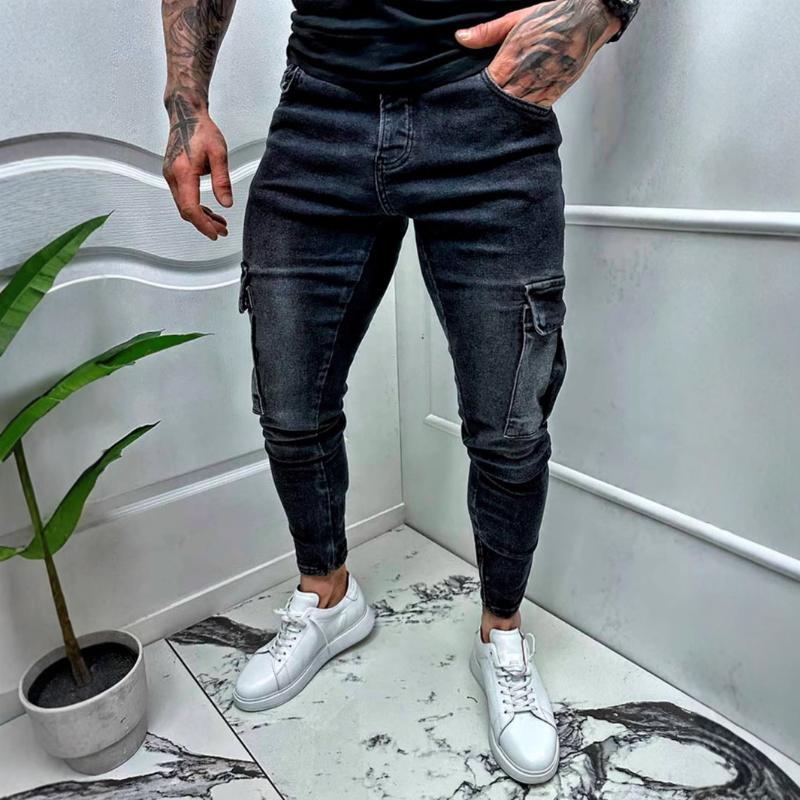 Herren-Jeans im Vintage-Stil mit mehreren Taschen