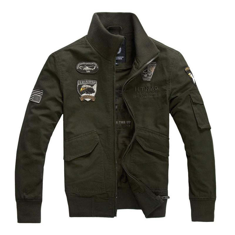 Men's Vintage Zip-Up Bomber Jacket