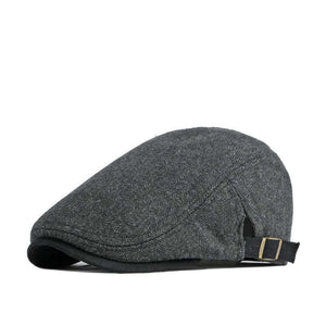 Boina retro informal con cuadros escoceses para hombre