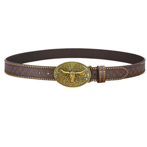 Men's Vintage Rivet Embossed Belt