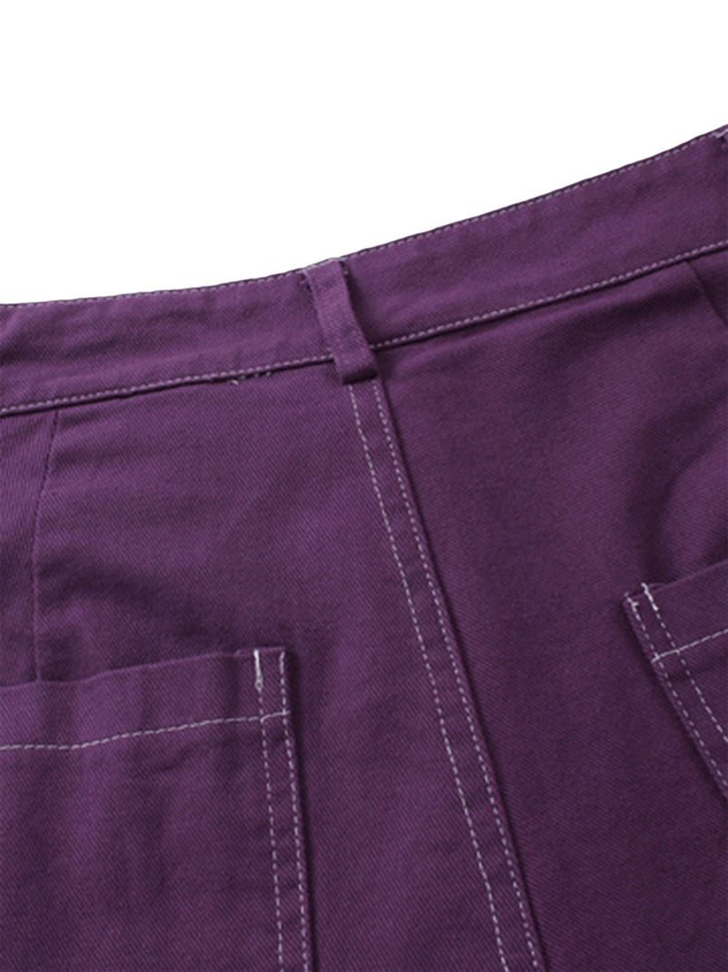 Vintage Pentagram Multi-Pocket Work Pants