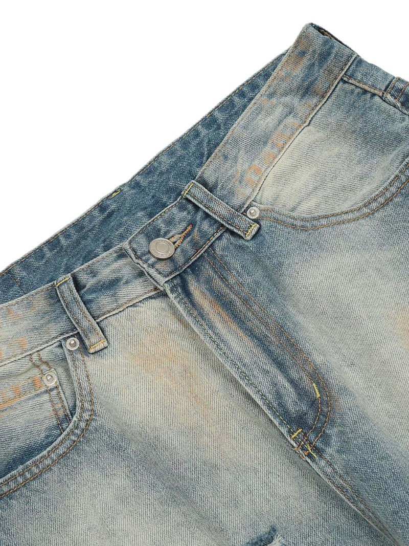 Distressed Street Hip-Hop Jeans