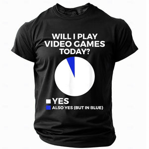 Camiseta divertida de juego para hombre, camiseta de manga corta, camiseta con estampado 3D, cuello redondo, moda urbana, ropa de diario, negra, azul, verde, para verano y primavera, tallas S, M, L, XL, XXL, XXXL.