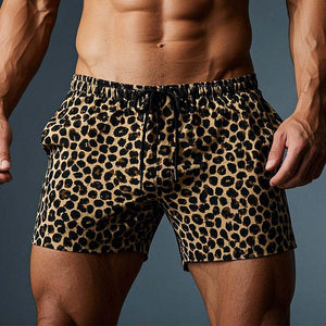 Bequeme, atmungsaktive Shorts für Herren mit Leopardenmuster