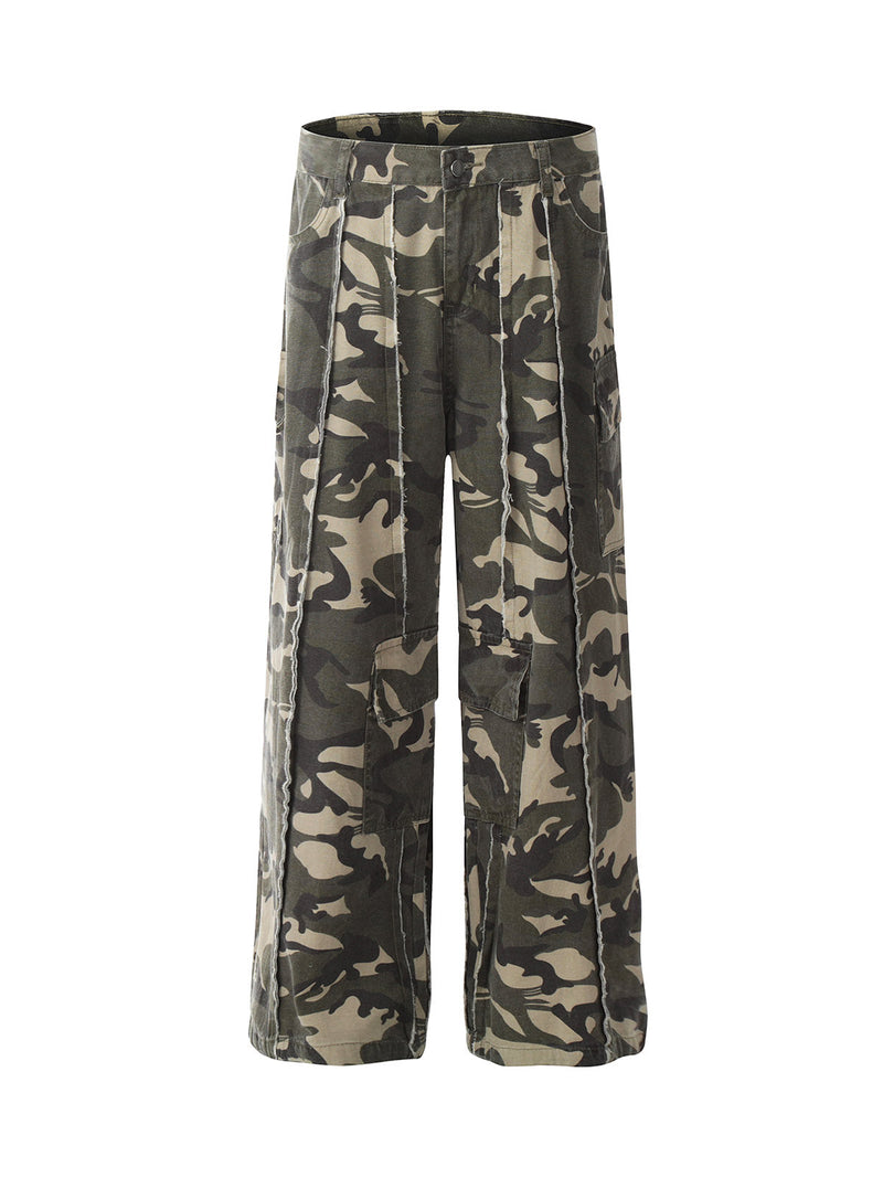 Camouflage Multi Pocket Patched Cargo Pants