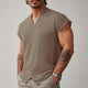 Men's Summer Basic Solid Color Textured Short-sleeved T-shirt