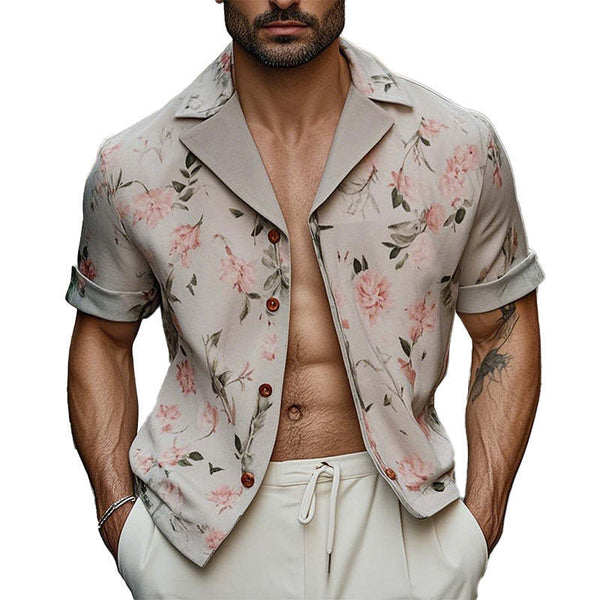 Men's Light Printed Fashion Short Sleeve Shirt