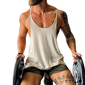 Lässige Fitness-Tanktops aus Baumwolle für Herren 