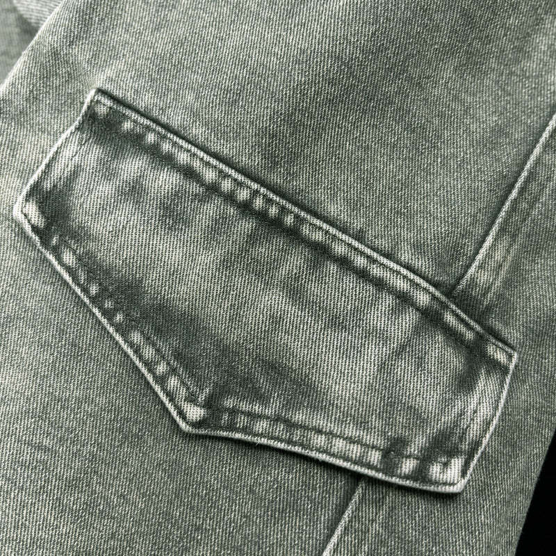 Men's Distressed Denim Jacket