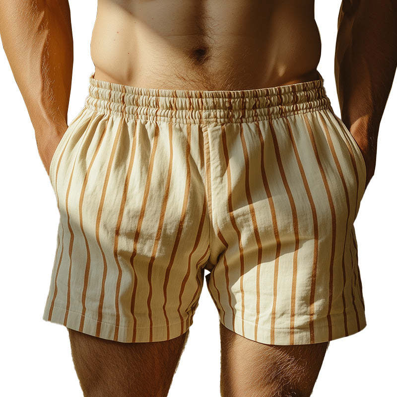 Herren-Shorts mit einfachem Streifenmuster