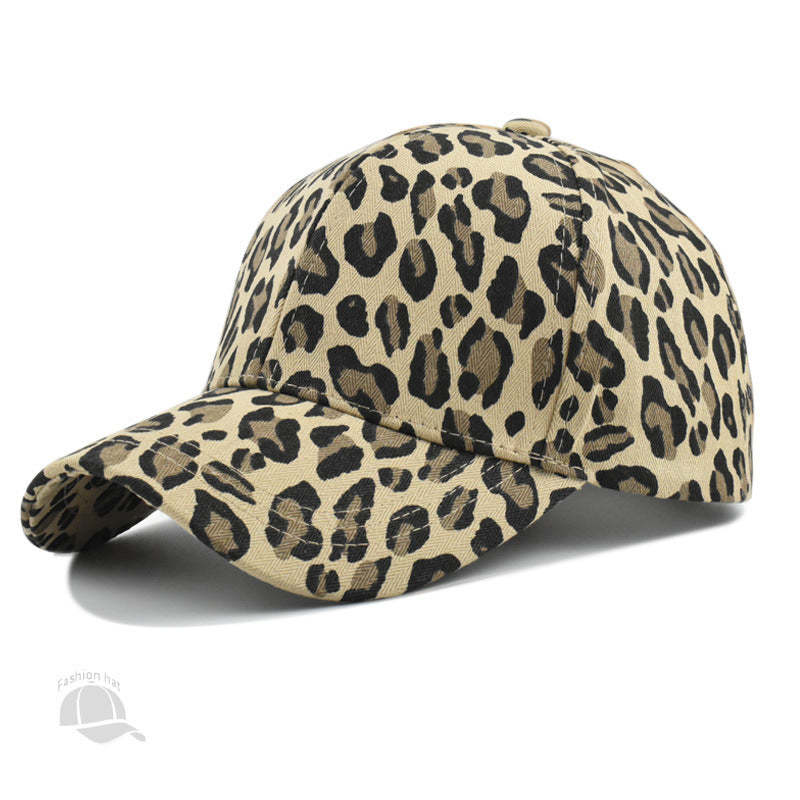 Gorra retro informal con estampado de leopardo para hombre