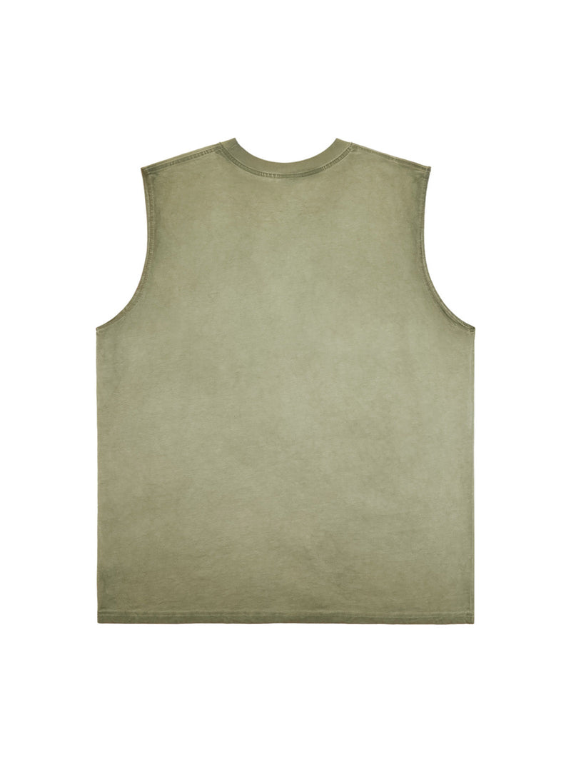 Heavy Washed Pulp Dark Pattern Vest