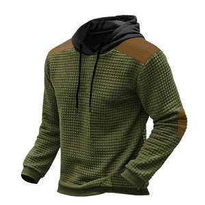 Men's Jacquard Colorblock Long Sleeve Hoodie