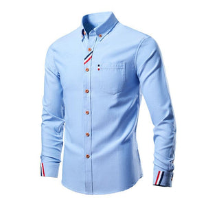 Camisa informal multicolor de manga larga para hombre, camisa holgada