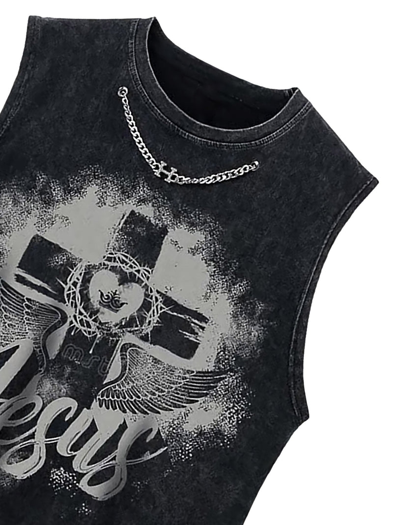 Love Cross Street Rap Sleeveless Vest