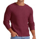 Herren-Strickpullover mit Waffelmuster und Rundhalsausschnitt