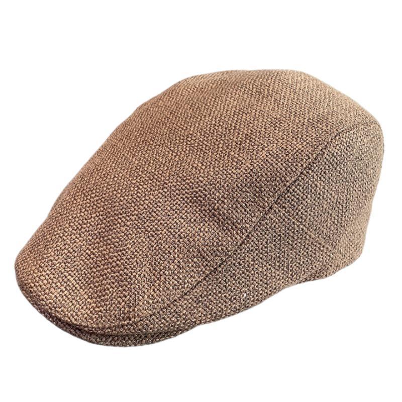 Boina vintage de algodón y lino para hombre